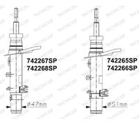 Monroe Ammortizzatore 742265SP a pressione del gas Anteriore Dx per Citroën C3