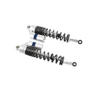 Ammortizzatore Moto 1 Coppia Ammortizzatori Ad Aria Da 400 Mm Per Moto Strada Scooter Ciclomotori ATV 150 Cc A 750 Cc(Silver Black)