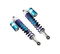 Ammortizzatore Moto 1 Coppia Ammortizzatori Ad Aria Da 400 Mm Per Moto Strada Scooter Ciclomotori ATV 150 Cc A 750 Cc(Blue Silver)