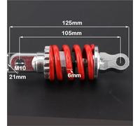 Ammortizzatore Moto Ammortizzatore Universale Da 105 Mm Per Moto, Scooter Elettrico, Go Kart, Fuoristrada, Sospensioni Pneumatiche Posteriori Molla Smorzamento Regolabile(Rosso,Taglia1)