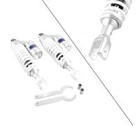 Ammortizzatore Moto Coppia Di Ammortizzatori Ad Aria Posteriori Universali Per Moto Da 350 Mm, Sospensioni ATV Quad Scooter Kart Dirt Sport Bikes Sospensione Ammortizzatore(BIANCO)