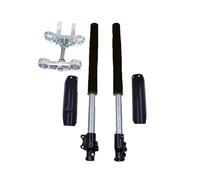 Ammortizzatore Per Dirt Pit Bike CRF KLX Moto 710MM Forcella Anteriore Rovesciata Ammortizzatore Dispositivo 45MM/48MM Piastra Superiore E Inferiore Ammortizzatore Moto(BLACK 12MM AXLE HOLE)