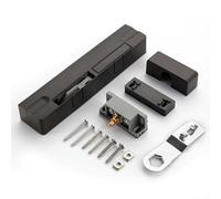 Ammortizzatore per porta con controllo idraulico per una chiusura silenziosa e controllata, chiudiporta regolabile con design a mano anti-pizzicamento, per porte in legno (nero-destro)