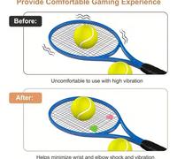 Ammortizzatore per racchetta da tennis, smorzatore in silicone ad alta elasticità, design anti-vibrazione che assorbe efficacemente le vibrazioni, migliora la sensazione di impatto e il comfort verde,