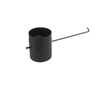 Ammortizzatore per rivestimento canna fumaria per stufa, diametro 140 mm, tubo vitreo nero opaco, lunghezza 250 mm, resistente al calore