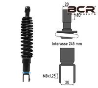 AMMORTIZZATORE POSTERIORE BCR tipo originale YAMAHA BW'S ORIGINAL 50 1997/2003