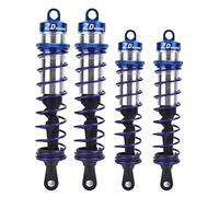 Tbest Ammortizzatore di Shock per Auto RC, Ammortizzatore Anteriore regolabile per Ammortizzatore Anteriore Pressione Olio Metallo 4pcs per 1/8 Auto RC(Blu)