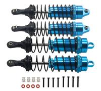 Ammortizzatore Rc Per Arrma Per Mega550 Per Senton Per Granite Per Rock Per Typhon 3s 1/10 Set 4 Pezzi Ammortizzatore Anteriore Posteriore N Lega Completa Riparazione Accessori Parti(Blue)