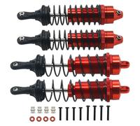 Ammortizzatore Rc Per Arrma Per Mega550 Per Senton Per Granite Per Rock Per Typhon 3s 1/10 Set 4 Pezzi Ammortizzatore Anteriore Posteriore N Lega Completa Riparazione Accessori Parti(Red)