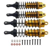 Ammortizzatore Rc Per Arrma Per Mega550 Per Senton Per Granite Per Rock Per Typhon 3s 1/10 Set 4 Pezzi Ammortizzatore Anteriore Posteriore N Lega Completa Riparazione Accessori Parti(Yellow)