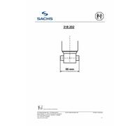 Ammortizzatore Spina superiore 318 202 SACHS per VW SEAT AUDI SKODA