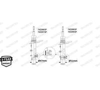 Ammortizzatore Spina superiore 742208SP MONROE per PEUGEOT 2008 I 2008 I Van