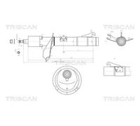Ammortizzatore TRISCAN 8705 16101 per FORD FOCUS 1.6 16V
