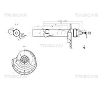 Ammortizzatore TRISCAN 8705 16107 per FORD MONDEO 1.8 TDCi