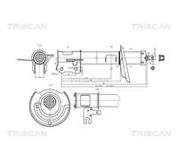 Ammortizzatore TRISCAN 8705 24105 per OPEL ZAFIRA 1.9 CDTI (M75)