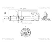 Ammortizzatore TRISCAN 8705 24107 per OPEL MERIVA 1.7 CDTI (E75)