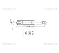 Ammortizzatore TRISCAN 8705 24205 per OPEL CORSA 1.2 (F08, F68)