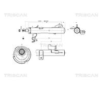 Ammortizzatore TRISCAN 8705 50101 per MAZDA 3 1.6