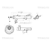 Ammortizzatore TRISCAN 8705 50102 per MAZDA 3 1.6