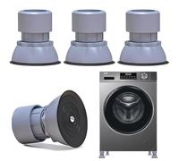 Ammortizzatore universale per lavatrice e asciugatrice, 4 pezzi, anti vibrazione per piedini antivibrazione, ammortizzatore regolabile in altezza, 10-12 cm, grigio