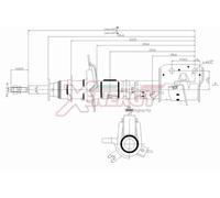 AP XENERGY ammortizzatore X065338 anteriore sinistro a gas McPherson bitubo