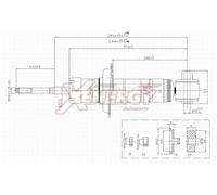 AP XENERGY ammortizzatore X165343 posteriore a gas telescopico bitubo