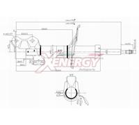 Ammortizzatore XENERGY X310333 per NISSAN
