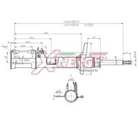 AP XENERGY ammortizzatore X330334 posteriore sinistro a gas McPherson bitubo