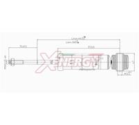 AP XENERGY ammortizzatore X411343 posteriore a gas telescopico bitubo