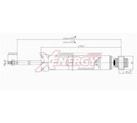 AP XENERGY ammortizzatore X419343 posteriore a gas telescopico bitubo