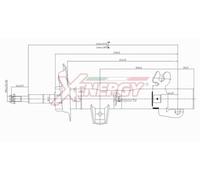 AP XENERGY ammortizzatore X622334 anteriore sinistro a gas McPherson bitubo