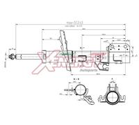 AP XENERGY ammortizzatore X748333 anteriore sinistro a gas McPherson bitubo