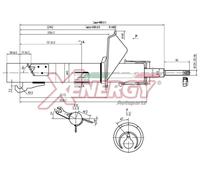AP XENERGY ammortizzatore X759333 anteriore destro a gas McPherson bitubo