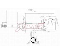 AP XENERGY ammortizzatore X8017333 anteriore sinistro a gas McPherson bitubo