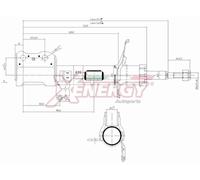 AP XENERGY ammortizzatore X817334 anteriore destro a gas McPherson bitubo