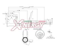Ammortizzatore XENERGY X829339 per CITROËN PEUGEOT