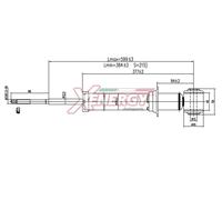 AP XENERGY ammortizzatore X841341 posteriore a gas telescopico bitubo