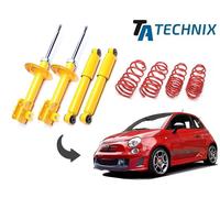 Ammortizzatori Assetto Sportivo FISSO -3cm Technix Abarth 500 500C 595 2007-2014