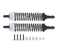 Ammortizzatori in alluminio, Ammortizzatore in alluminio RC da 80 mm for parti SLASH 2WD argento e blu 2 pezzi(Silver)