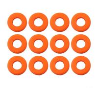 Ammortizzatori in silicone per racchette, 12 pezzi, per un migliore assorbimento degli urti e riduzione delle vibrazioni, colore: arancione