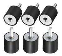 6 ammortizzatori M8, ammortizzatori in gomma M8, ammortizzatori antivibrazione, ammortizzatori silenziosi, in gomma, per motori a benzina, pompe acqua, bobine