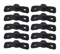 Ammortizzatori per racchette da tennis, 10 pezzi, in silicone, per racquetball e vibrazioni, accessori per la riduzione del rumore, colore nero