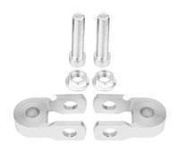 Ammortizzatori Posteriori per Moto, Riser per Ammortizzatore per Moto, Riser per Ammortizzatore, 2 Pezzi Ammortizzatori Universali per Estensione in Altezza per Moto Argento(Con viti)