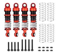 Ammortizzatori RC Compatibile con FMS per LC80 1/18 RC auto modifica di aggiornamento accessori di ricambio parti ammortizzatore regolabile in alluminio(Red)