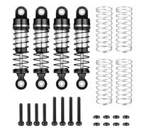Ammortizzatori RC Compatibile con FMS per LC80 1/18 RC auto modifica di aggiornamento accessori di ricambio parti ammortizzatore regolabile in alluminio(Black)