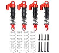 Ammortizzatori RC Compatibile con TRX4M per Bronco per Defender 1/18 RC Crawler Car Upgrade Parte 4 pezzi Ammortizzatore ad olio in lega di alluminio(Red)