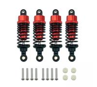 Ammortizzatori RC per Tamiya per TT-02 TT-02d M-05 M-06 1/10 60mm 4 Pezzi Set Ammortizzatori Lega Alluminio Parti Aggiornamento Auto RC(Red)