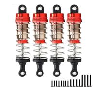 Ammortizzatori RC per Tamiya per WLtoys per Kyosho 1/12 1/14 1/16 66mm 72mm Ammortizzatore Alluminio Ricambi Auto Telecomandate(Red 2,72mm)