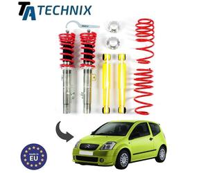 Ammortizzatori Sportivi Assetto Ghiera Regolabile Citroen C2 1.1 1.4 1.6 VTR VTS