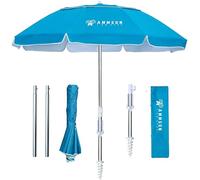 Ammsun 1,8 m esterno patio Beach Shelter ombrellone con frange e borsa per il trasporto., Blue Green